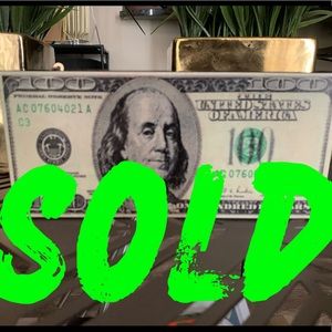 Benjamin Franklin chain money clutch